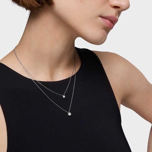 Gargantilla de platino con diamante talla brillante creado en laboratorio 0,50 ct TOUS Essentials LGD