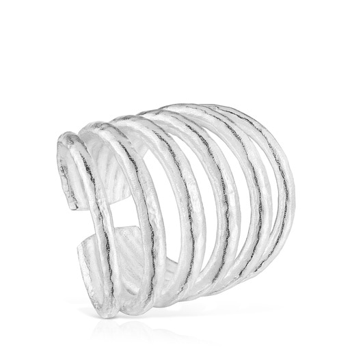 Breiter offener Ring Duna aus Silber
