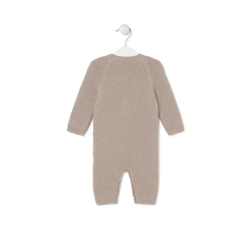 Baby playsuit in Tricot beige