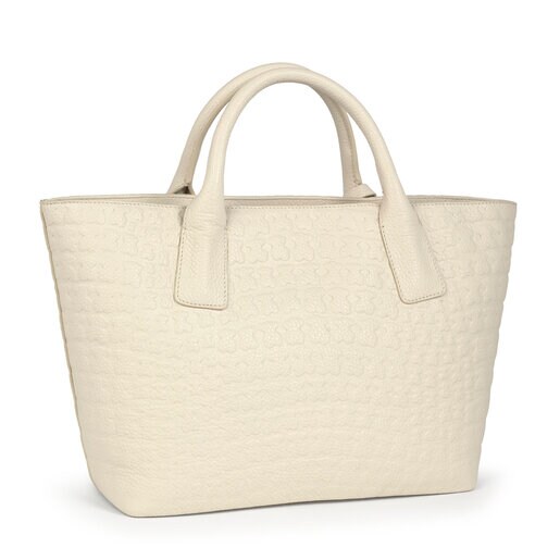 Beige Leather Sherton Tote bag