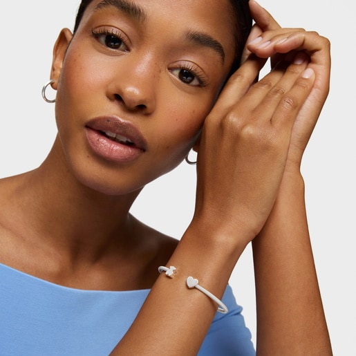 إسورة من الفضة مزينة بحليتين من تشكيلة Icon Mesh