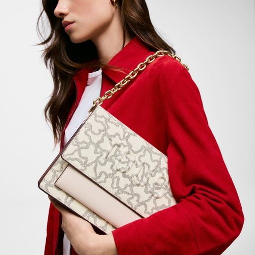 Bandolera mediana Audree Chain beige Kaos Icon