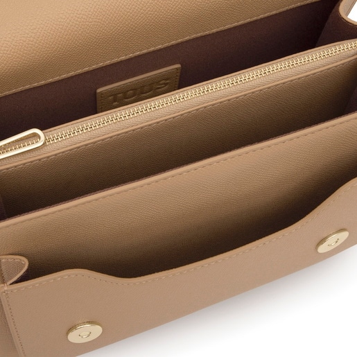 Bandolera mediana arena Audree Pockets