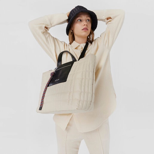 ベージュのラージトートバッグ TOUS Empire Padded