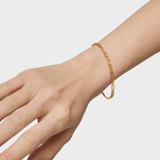 Silver Vermeil TOUS Chain curbed Bracelet