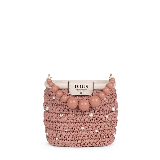 Small pink and beige TOUS Craft Bucket bag