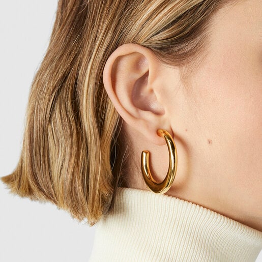 Серьги-обручи Warm из вермеля