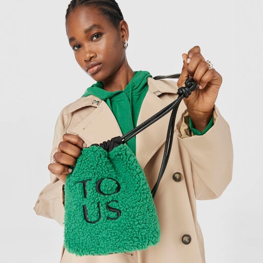グリーンカラーのミニバッグ TOUS Empire Fur