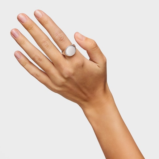 Anillo sello de plata 15 mm TOUS Basics