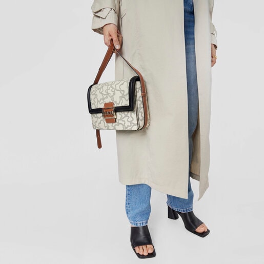 Medium Kaos Icon Multi Beige - Black Shoulder Bag