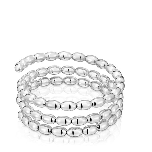 Pulsera esclava espiral de plata TOUS Basics