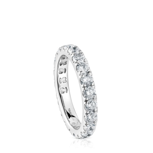 Platinum band Ring with laboratory grown diamonds Les Classiques LGD