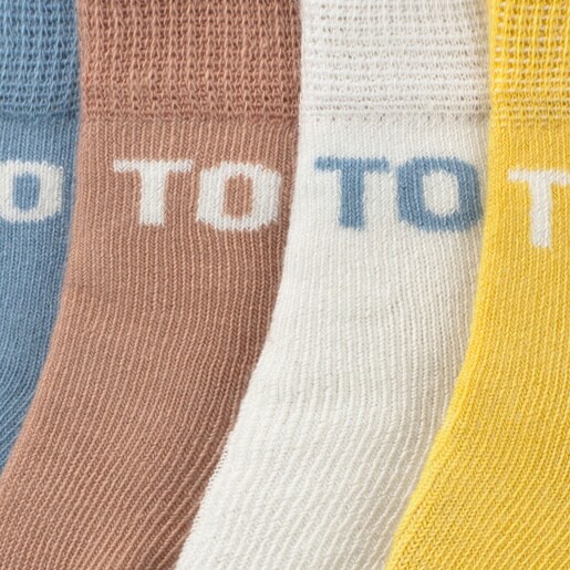 Pack of 4 pairs of baby socks in SSocks unique