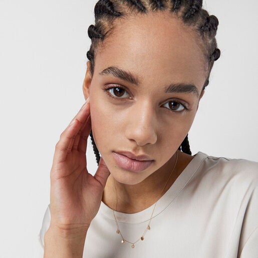 Collar Fragile Nature de oro, diamantes y rubí