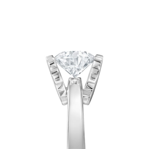 Anillo solitario de platino con diamante creado en laboratorio 0,50 ct Sweet Diamonds LGD