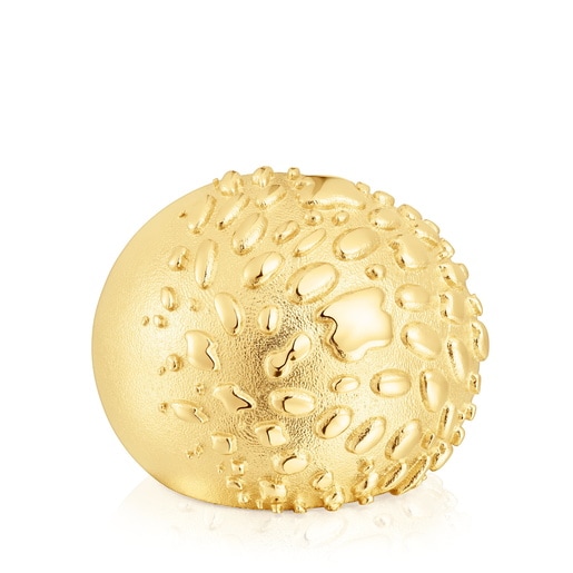 Anello bombato in argento placcato oro 18 kt Dybe