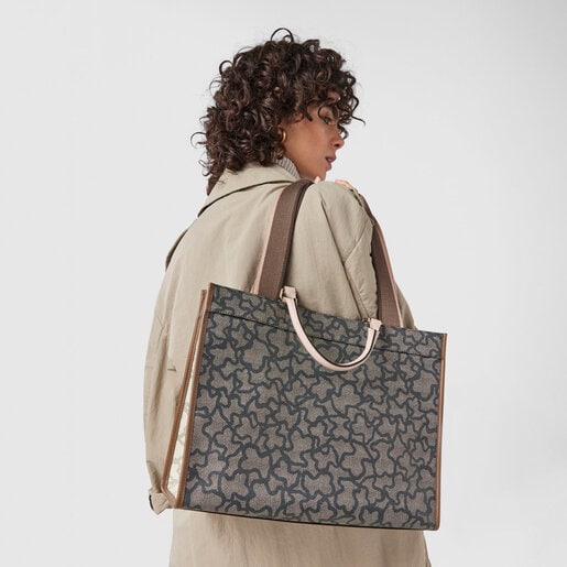 Большая бежевая сумка-шоппер Kaos Legacy