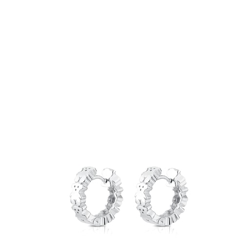 Silver TOUS Puppies hoop Earrings