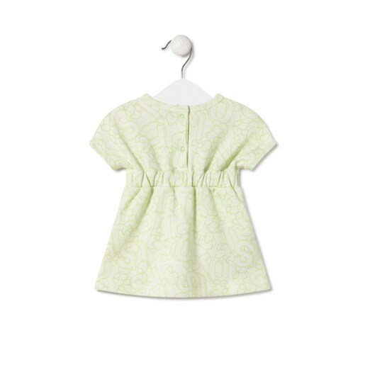 Girls terry cloth dress in Mix in green