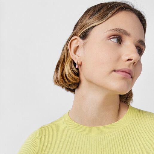 עגילי TOUS Joy Bits מכסף ומאמייל צבעוני