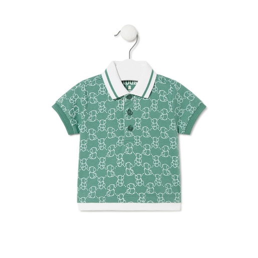 Bold Bear polo t-shirt in Casual green