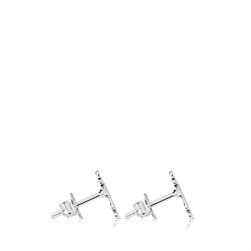 Silver TOUS Basics Earrings Girl motif