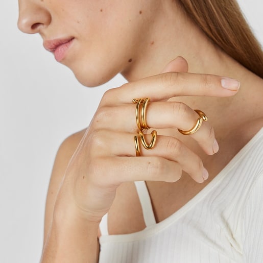 Bague ouverte en argent vermeil New Hav