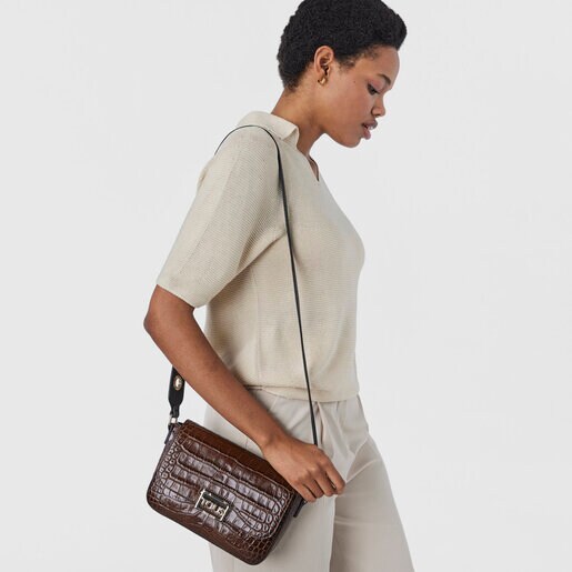 Brown leather Tous Legacy Wild crossbody bag