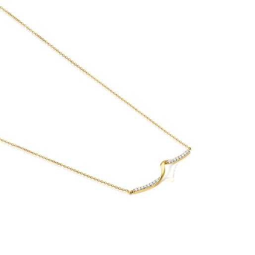 Gold TOUS St Tropez Necklace with diamonds | TOUS