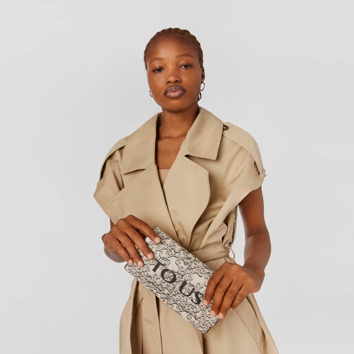 Billetera beige TOUS Kaos Mini Terra