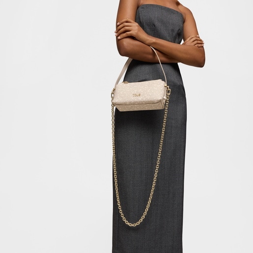 Minibolso beige Kaos Mini Lines