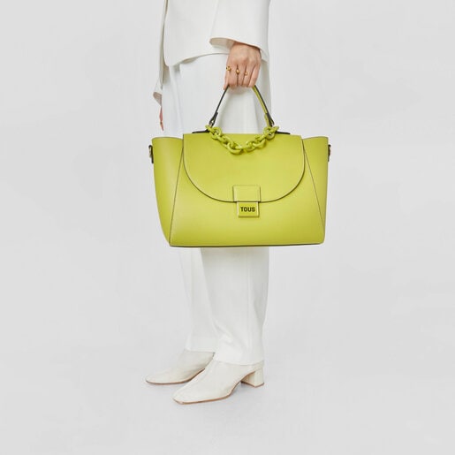 תיק אורבני TOUS Sylvia גדול בצבע ירוק ליים