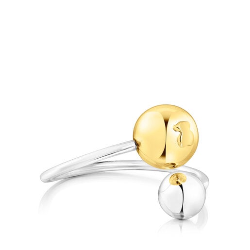 Silver and silver vermeil Plump Open ring | TOUS