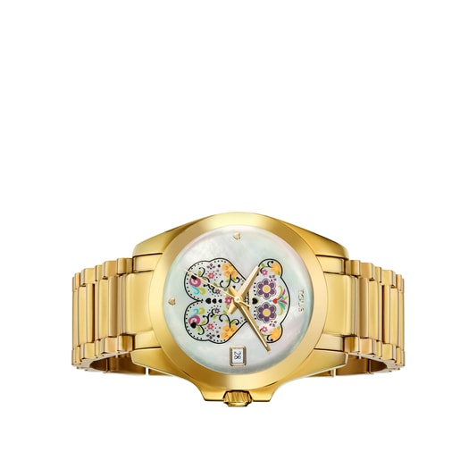 Gold IP Steel Drive Sugar Watch