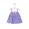 Girls sleeveless shoulder strap dress in Chic blue