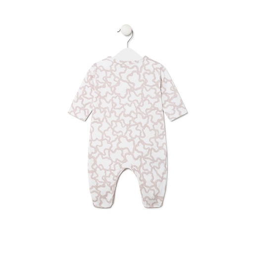 Pijama d'una peça per a nadó Kaos beix