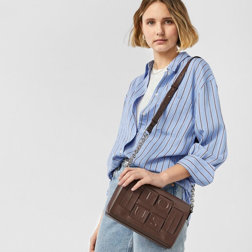 Маленькая коричневая сумка-кроссбоди TOUS Damas