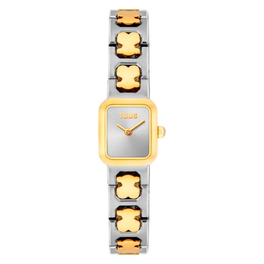 Montre analogique avec bracelet acier et acier doré Icon Time