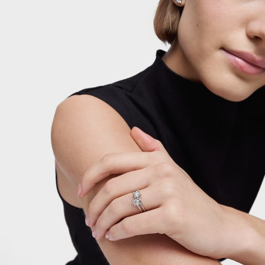 Anillo solitario de platino con diamante creado en laboratorio 0,50 ct Shine LGD