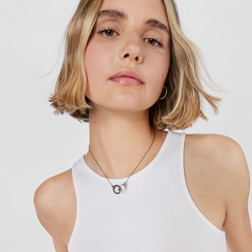 Ожерелье Hold из темного серебра