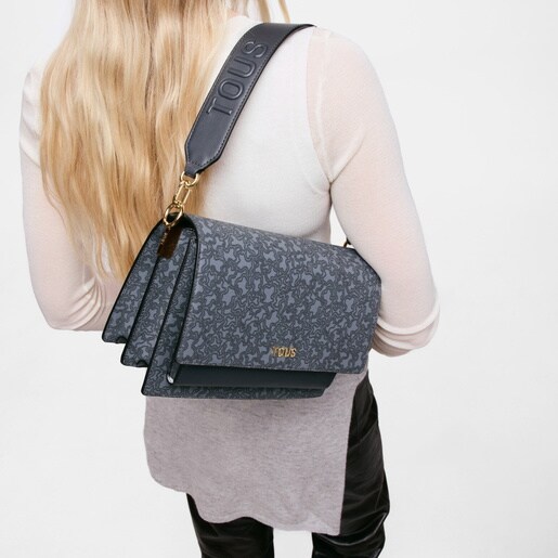 Bandolera mediana Audree gris oscuro Kaos Mini Lines