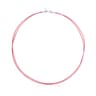 Collier TOUS Nylon Basics en nylon rose