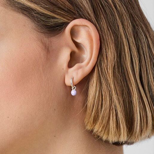 עגילי TOUS Joy Bits מכסף ומאמייל צבעוני