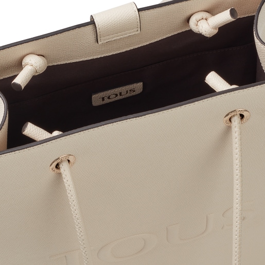 Large beige TOUS Pop Shopping bag