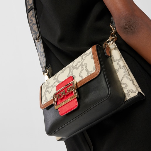 Bandolera Doble Kaos Icon Multi Rojo - Beige