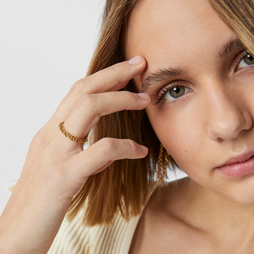 Anillo con baño de oro 18 kt sobre plata TOUS Calin