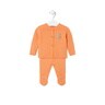 Knitted baby outfit in Tricot orange