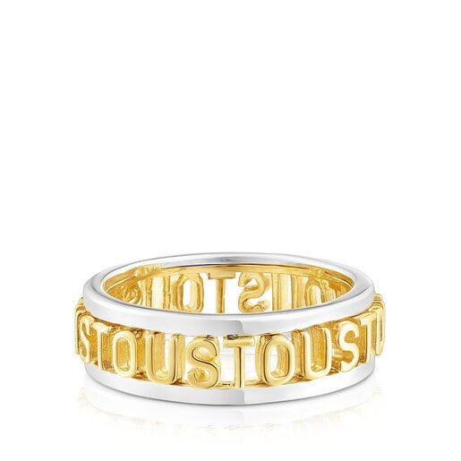 Silver and silver vermeil Ring Logo | TOUS