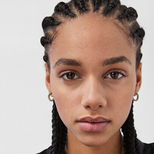 Серьги с диском Nocturne из вермеля с бриллиантами