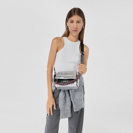 Small silver-colored TOUS Empire Padded Crossbody bag